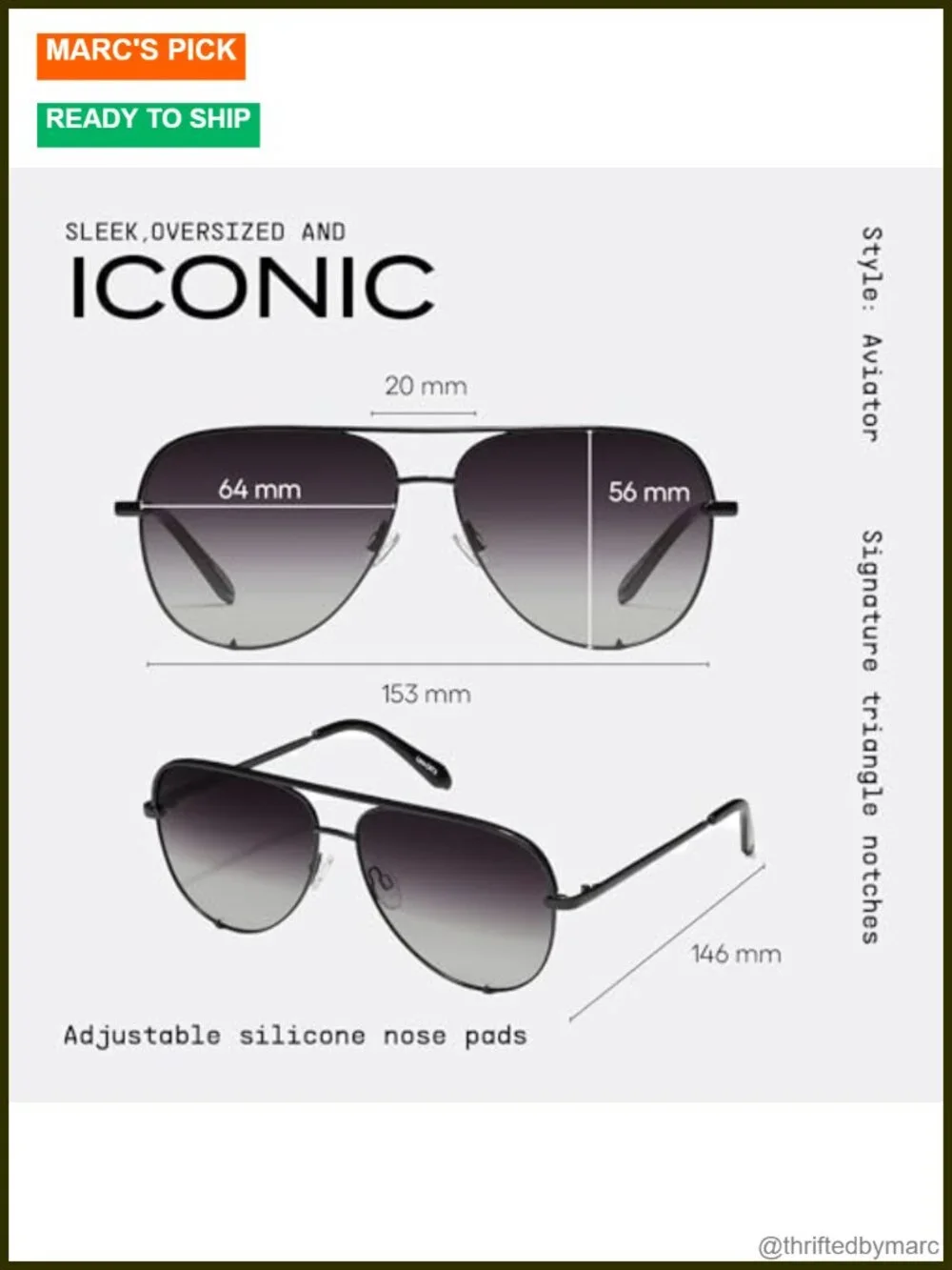 Oversized Polarized Aviator Sunglasses Unisex Metal Frame UV Protection